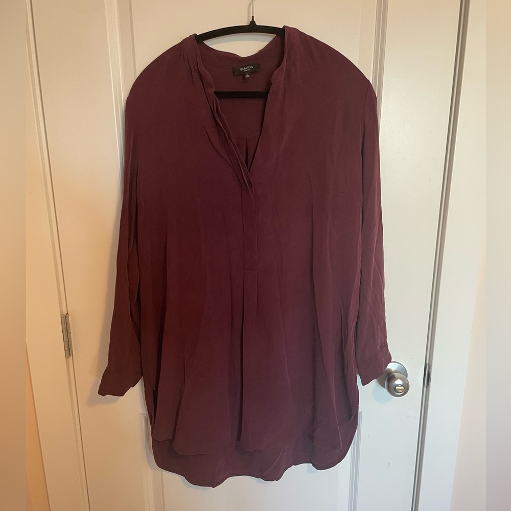 ARITZIA Babaton 100% Silk Tunic Blouse, Size L